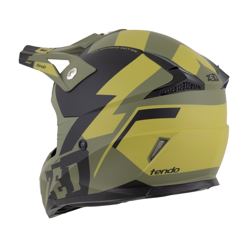 Detská motokrosová helma ZED X1.9 Tendo tmavo zeleno-svetlo zelená