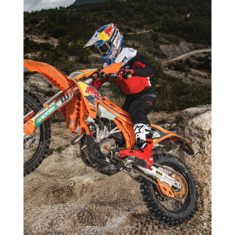 Topánky na motorku Alpinestars Tech 10 Enduro červeno-čierno-biele