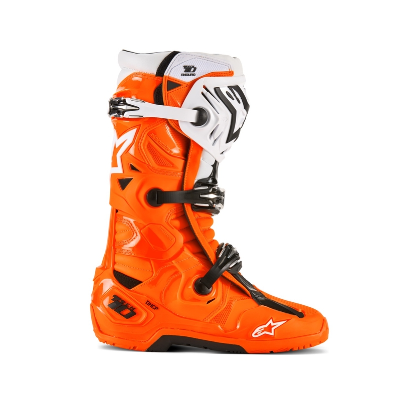 Topánky na motorku Alpinestars Tech 10 Enduro fluo oranžovo-čierno-biele