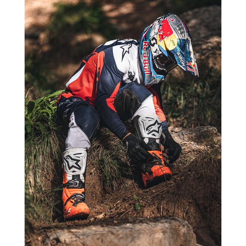 Topánky na motorku Alpinestars Tech 10 Enduro fluo oranžovo-čierno-biele