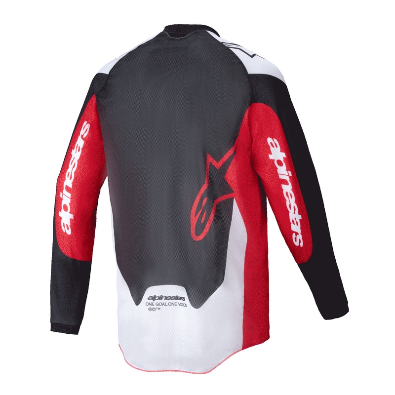 Motokrosový dres Alpinestars PRO-Dura čierno-červeno-biely