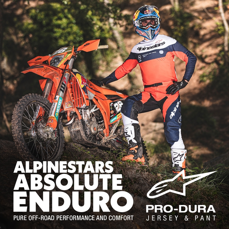 Motokrosový dres Alpinestars PRO-Dura modro-oranžovo-biely