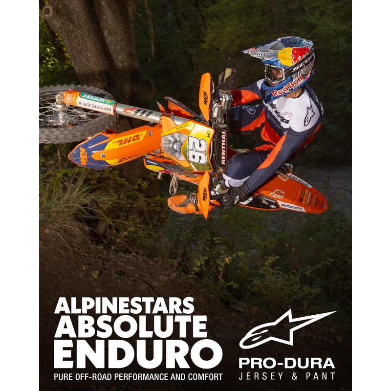 Motokrosový dres Alpinestars PRO-Dura modro-oranžovo-biely