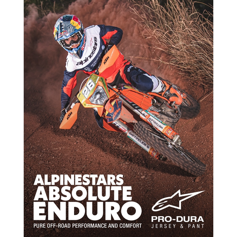 Motokrosové nohavice Alpinestars PRO-Dura modro-oranžovo-biele