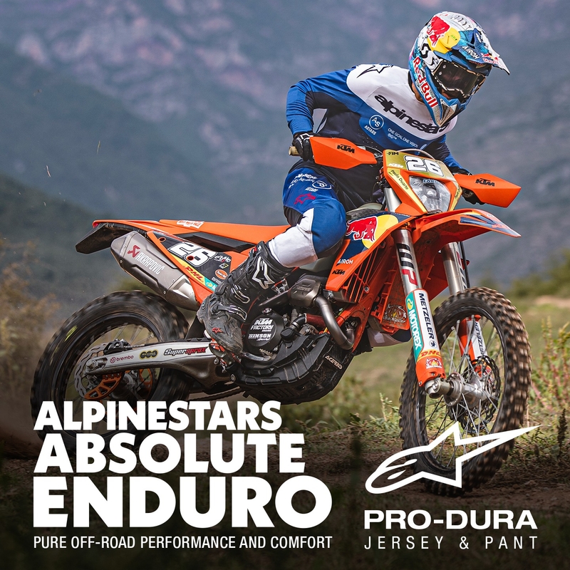 Motokrosové nohavice Alpinestars PRO-Dura modro-biele