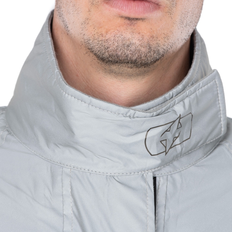 Nepremokavá bunda Oxford Rain Seal reflexná šedá
