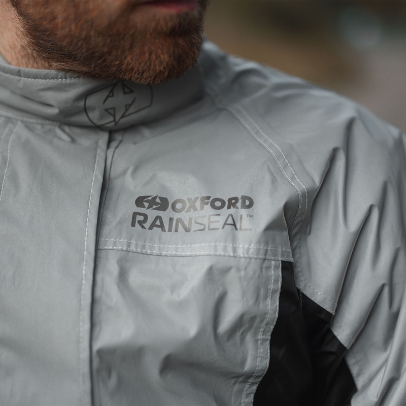 Nepremokavá bunda Oxford Rain Seal reflexná šedá