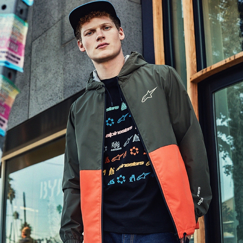 Bunda Alpinestars Speeded Windbreaker zeleno-oranžová