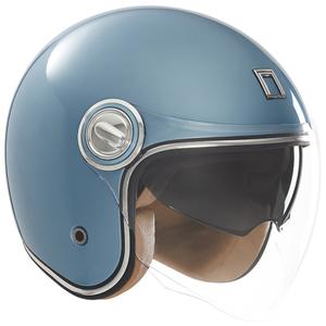 Otvorená prilba na motorku NOX PREMIUM Heritage tyrkysová
