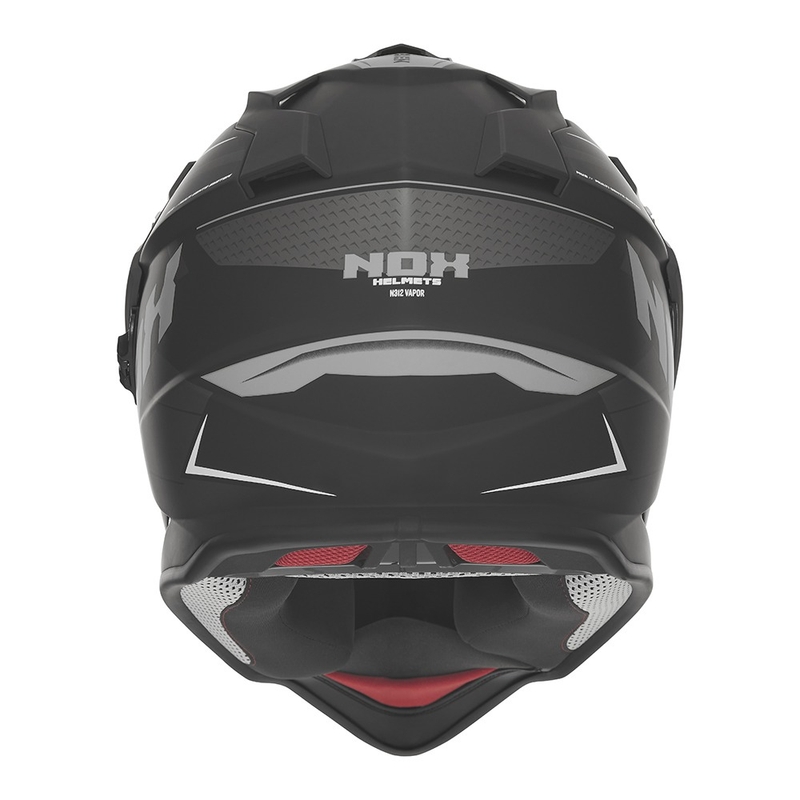 Enduro prilba na motocykel NOX N312 Vapor matná čierno-sivá