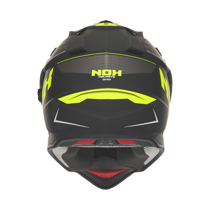 Enduro prilba na motocykel NOX N312 Vapor matná čierno-žltá