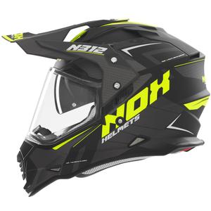 Enduro prilba na motorku NOX N312 Vapor matná čierno-žltá