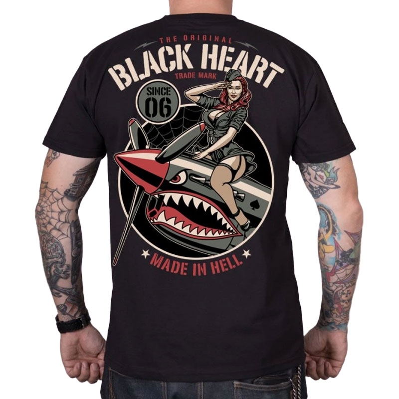 Tričko Black Heart Air Fighter čierne