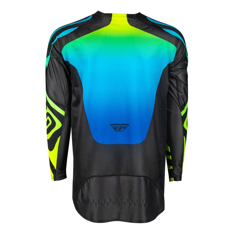Motokrosový dres FLY Racing Evolution čierno-modro-fluo žltý