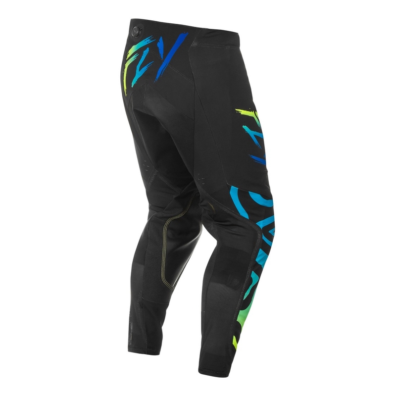 Motokrosové nohavice FLY Racing Evolution čierno-modro-fluo žlté