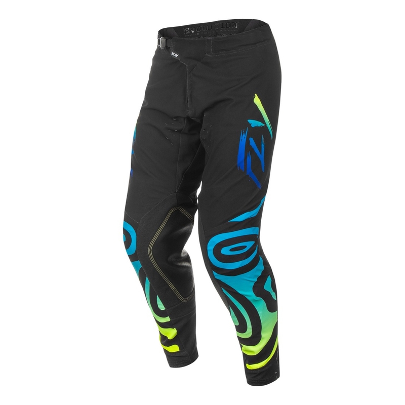 Motokrosové nohavice FLY Racing Evolution čierno-modro-fluo žlté