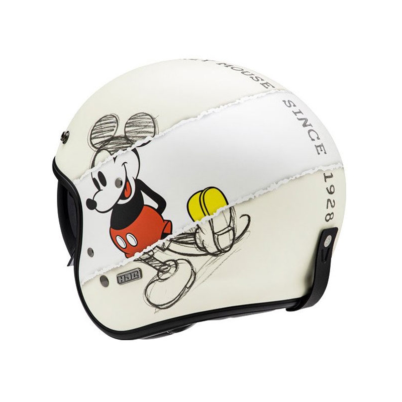 Otvorená prilba na motorku HJC V31 Disney Mickey Sketch MC1SF bielo-čierna