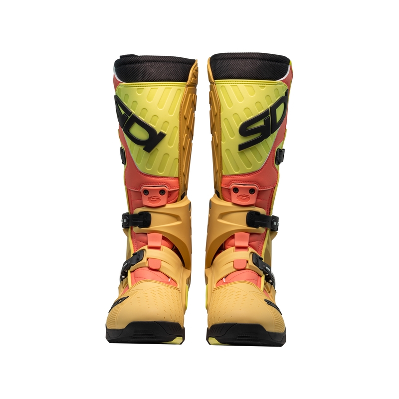 Topánky na motorku SiDi Crossair zlato-zelenkavé
