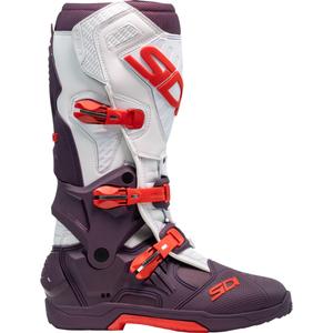 Topánky na motorku SiDi Crossair vínovo-biele