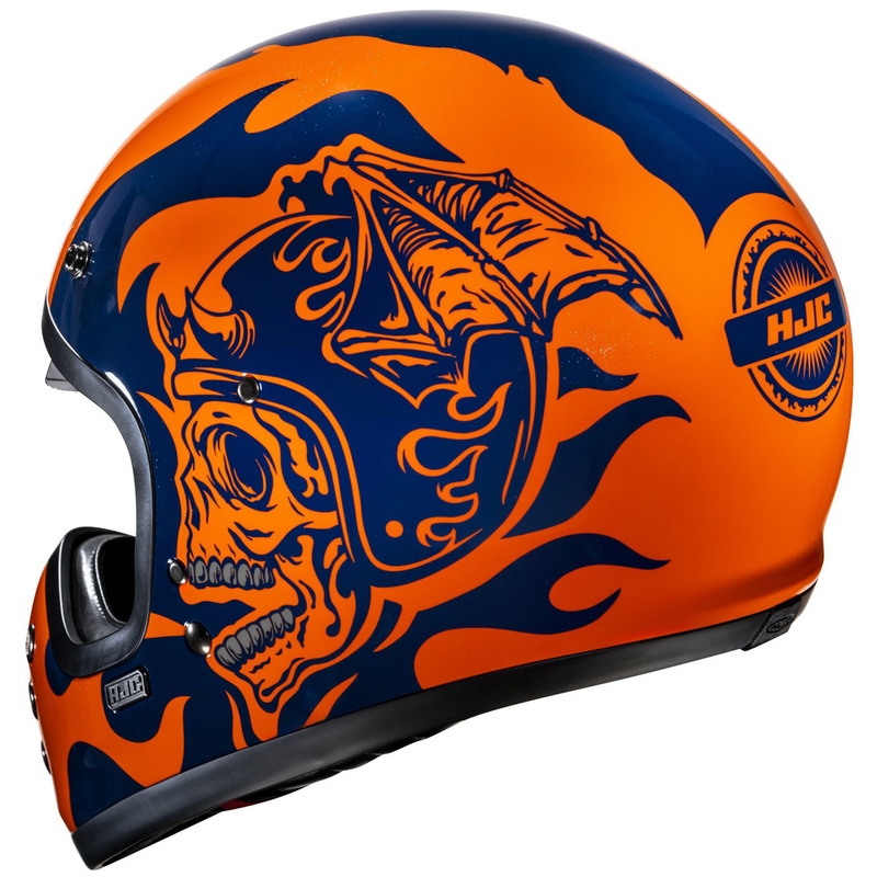 Integrálna prilba na motorku HJC V60 Flame MC27 oranžovo-modrá