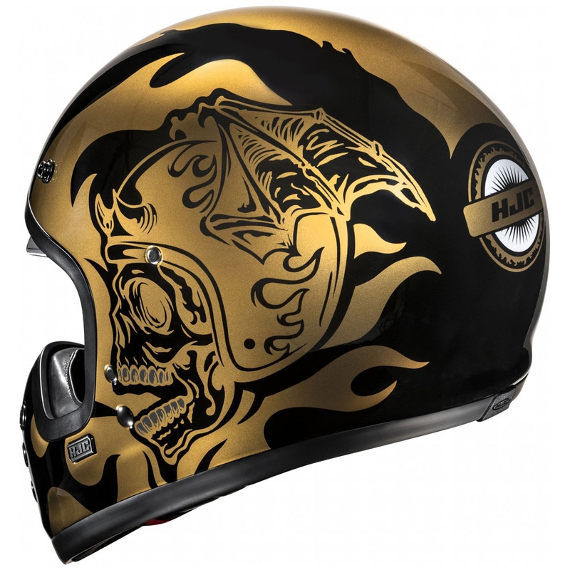 Integrálna helma na motorku HJC V60 Flame MC9 zlato-čierna