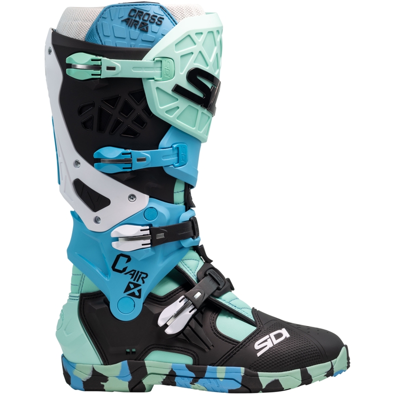 Topánky na motorku SiDi Crossair X čierno-tyrkysové