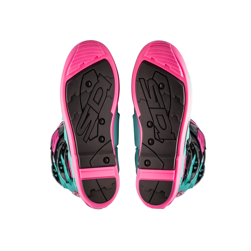 Topánky na motorku SiDi Crossfire 3 SRS čierno-mäto-ružové