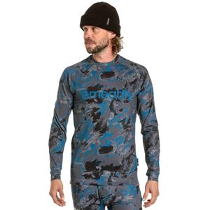 Pánske termo tričko Meatfly Avery modro-sivé camo