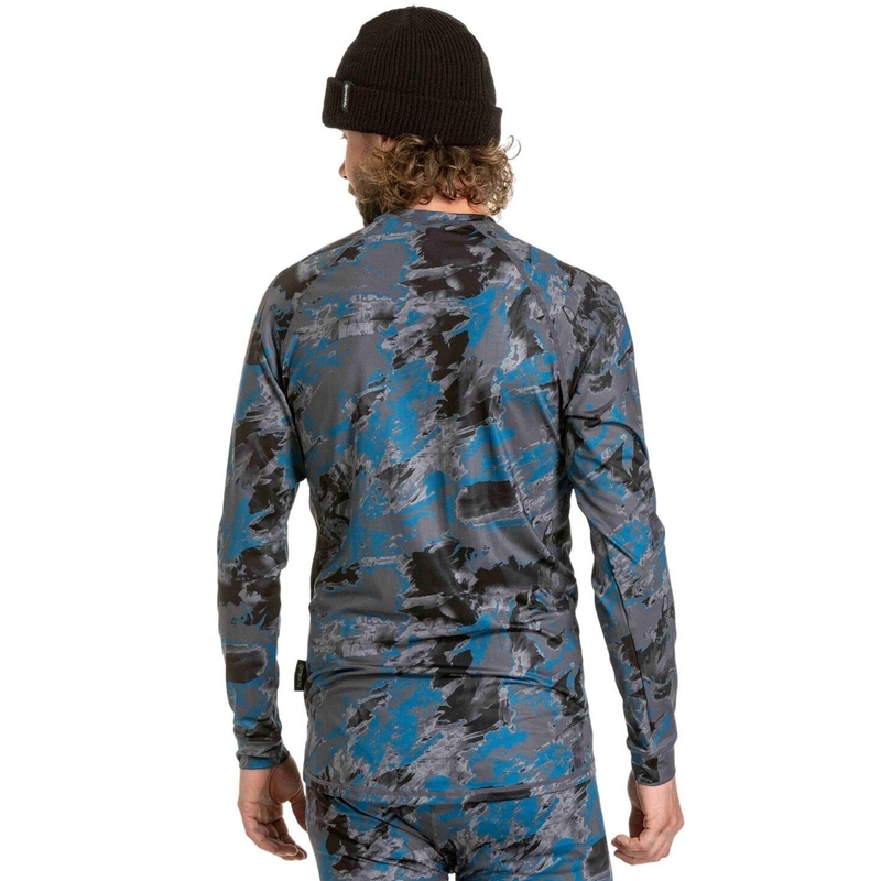 Pánske termo tričko Meatfly Avery modro-sivé camo