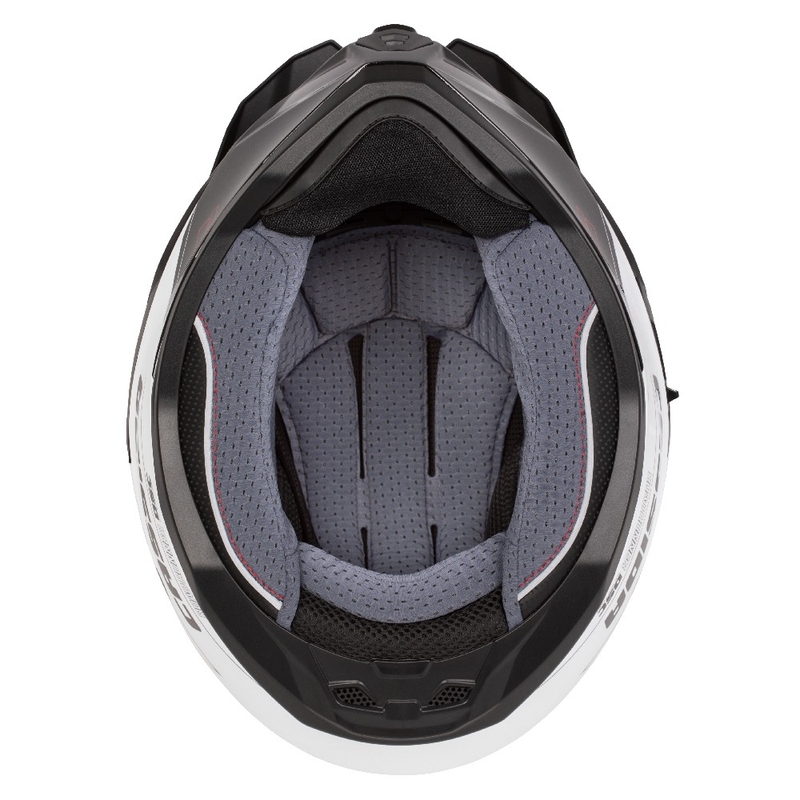 Enduro prilba Cassida Road Runner Dual bielo-čierna