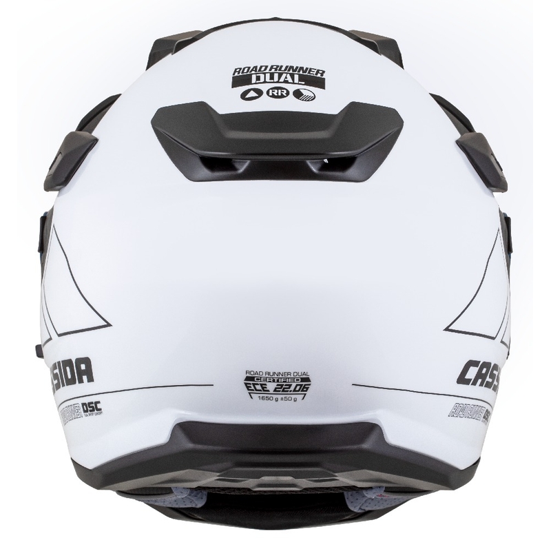 Enduro prilba Cassida Road Runner Dual bielo-čierna