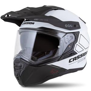 Enduro prilba Cassida Road Runner Dual bielo-čierna