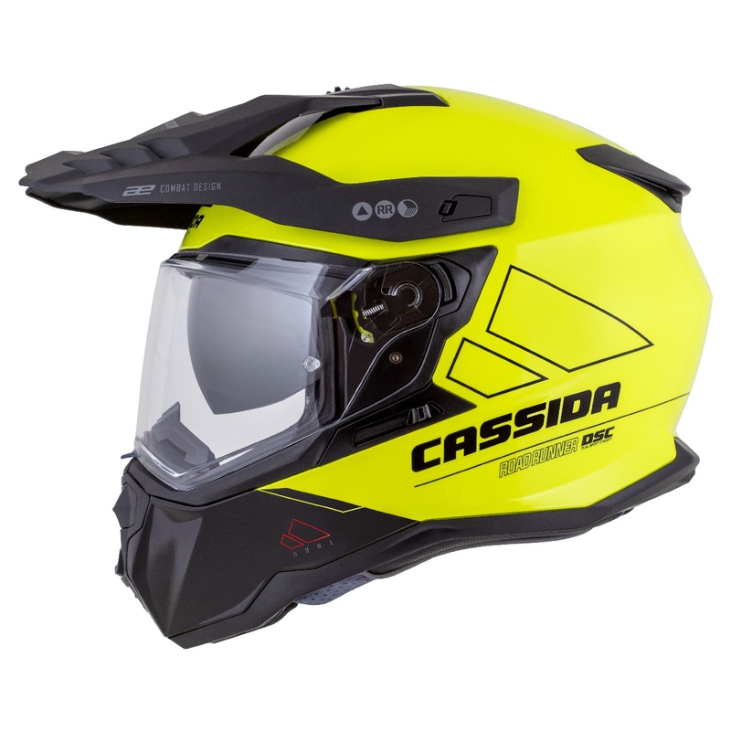 Enduro prilba Cassida Road Runner Dual fluorescenčno žlto-čierna