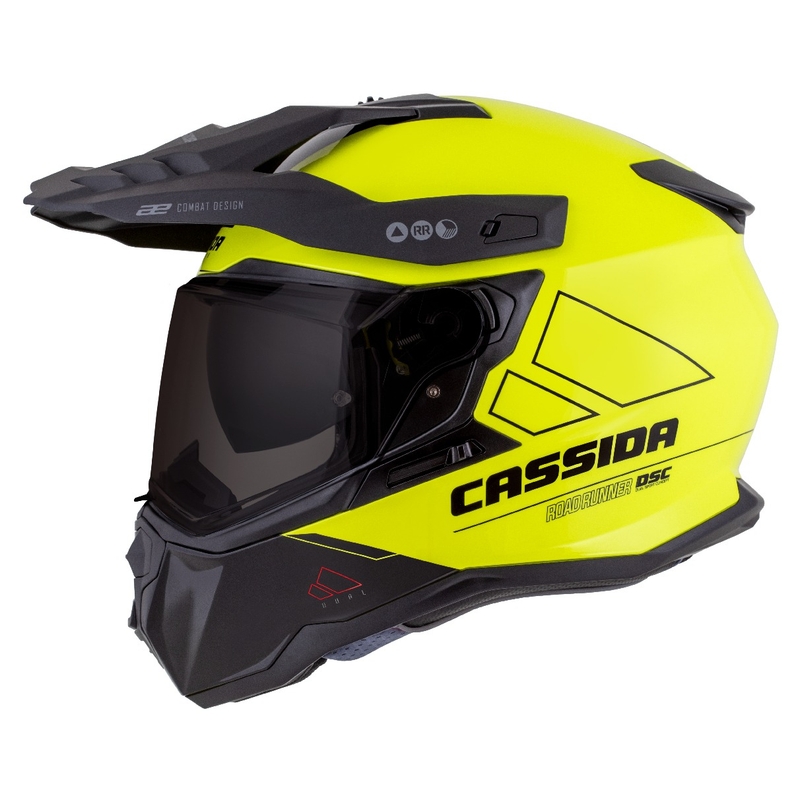 Enduro prilba Cassida Road Runner Dual fluorescenčno žlto-čierna