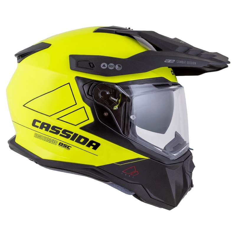 Enduro prilba Cassida Road Runner Dual fluorescenčno žlto-čierna