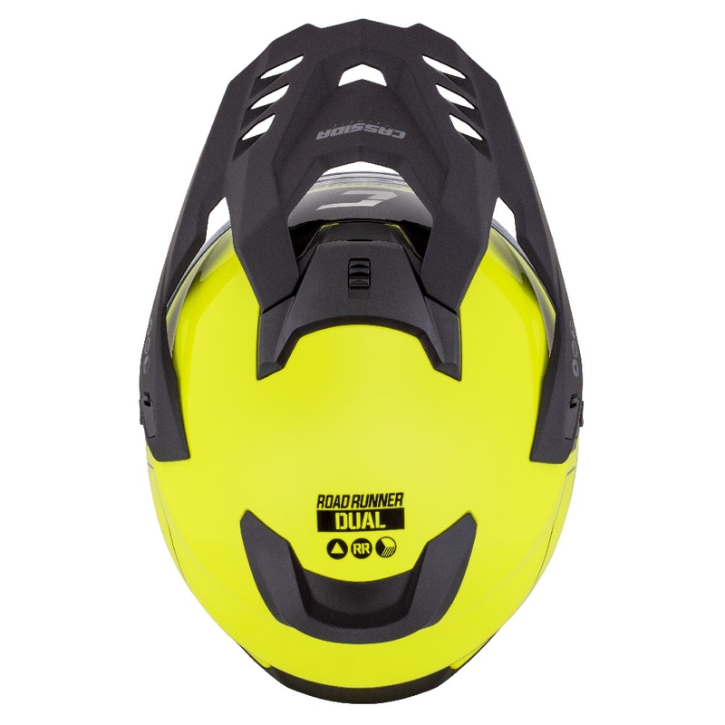 Enduro prilba Cassida Road Runner Dual fluorescenčno žlto-čierna