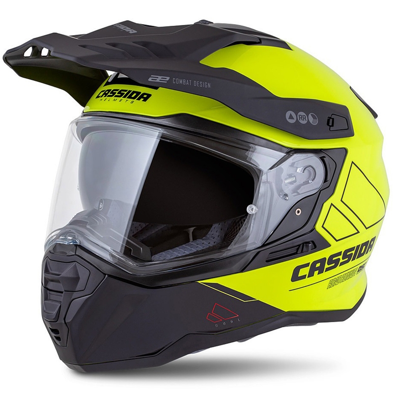 Enduro prilba Cassida Road Runner Dual fluorescenčno žlto-čierna