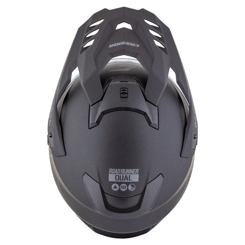 Enduro prilba Cassida Road Runner Dual matná čierno-tmavo sivá