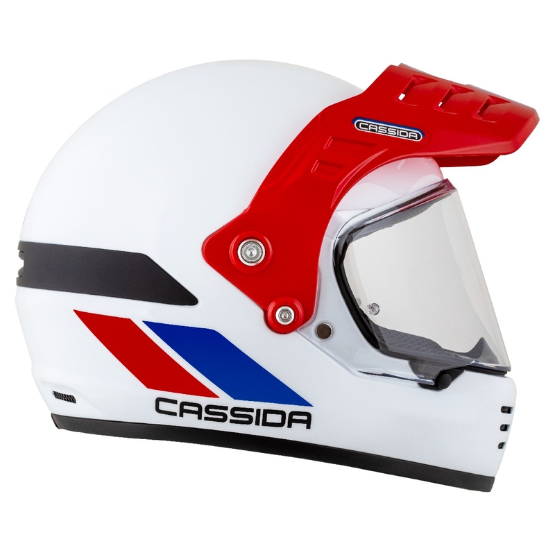 Enduro prilba Cassida FormX FlatOut bielo-modro-červená