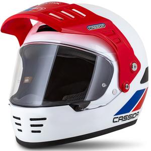 Enduro prilba Cassida FormX FlatOut bielo-modro-červená