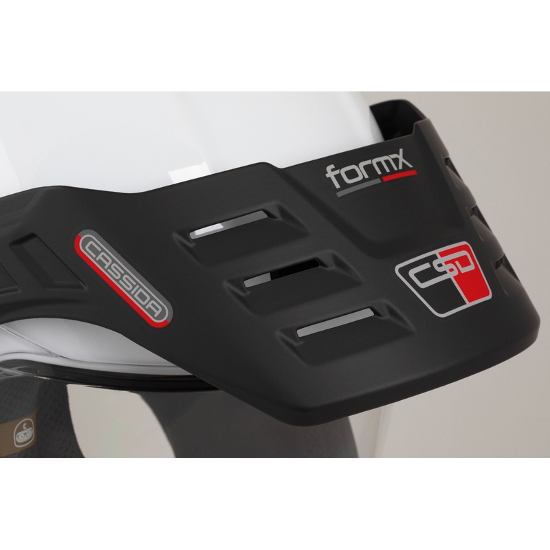 Enduro prilba Cassida FormX FlatOut bielo-čierno-červená