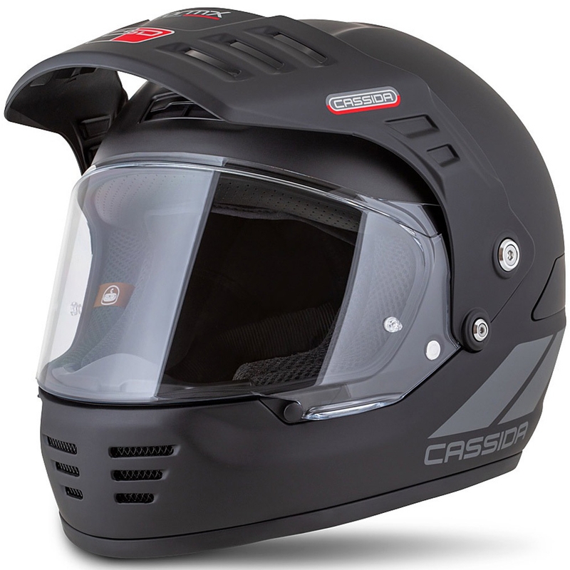 Enduro prilba Cassida FormX FlatOut matná čierno-tmavo sivá