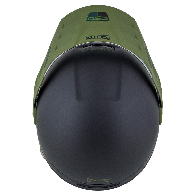 Enduro prilba Cassida FormX FlatOut matná čierno-zelená