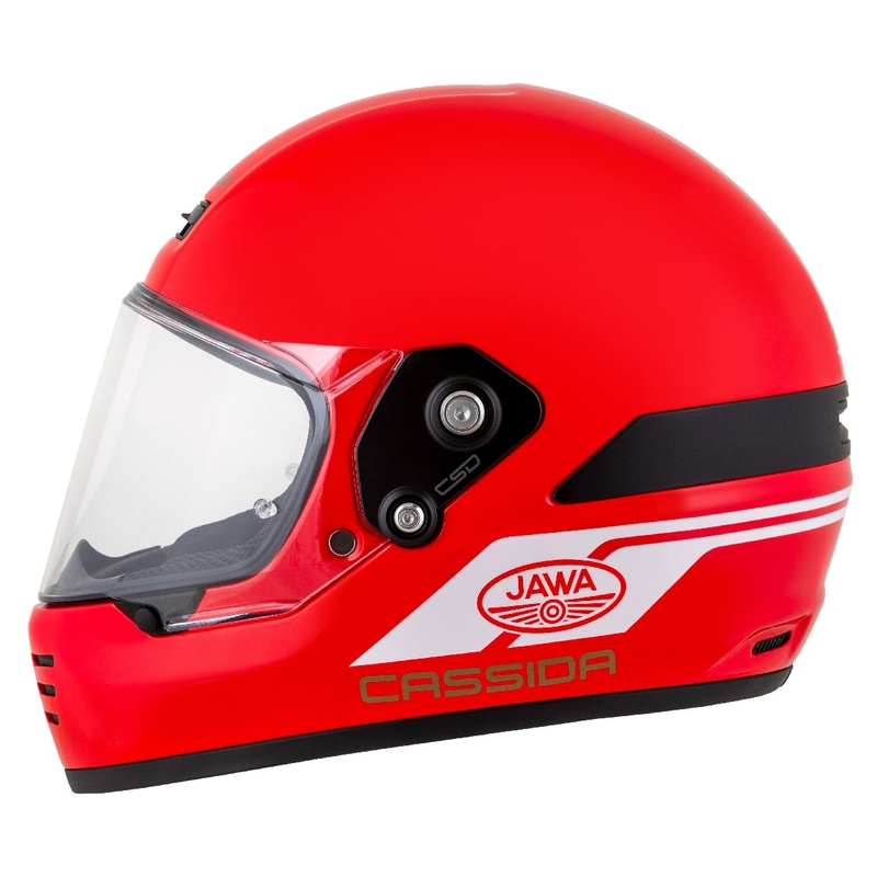 Enduro prilba Cassida FormX Jawa RotaX červeno-bielo-zlatá