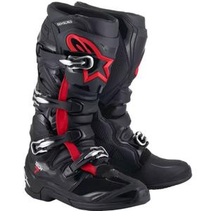 Motokrosové topánky Alpinestars TECH 7 čierno-fluo červené