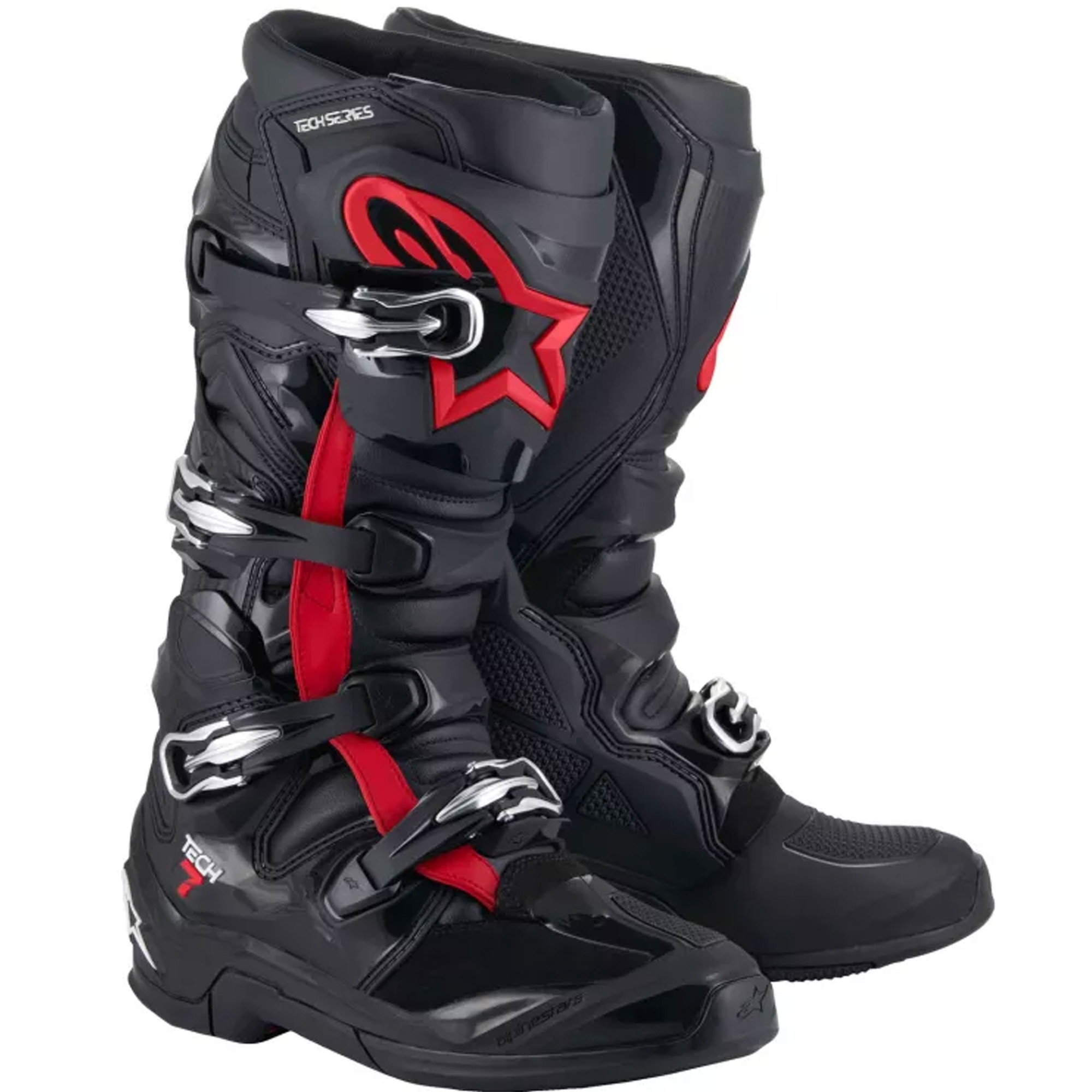 Motokrosové topánky Alpinestars TECH 7 čierno-fluo červené Veľkosť: 38