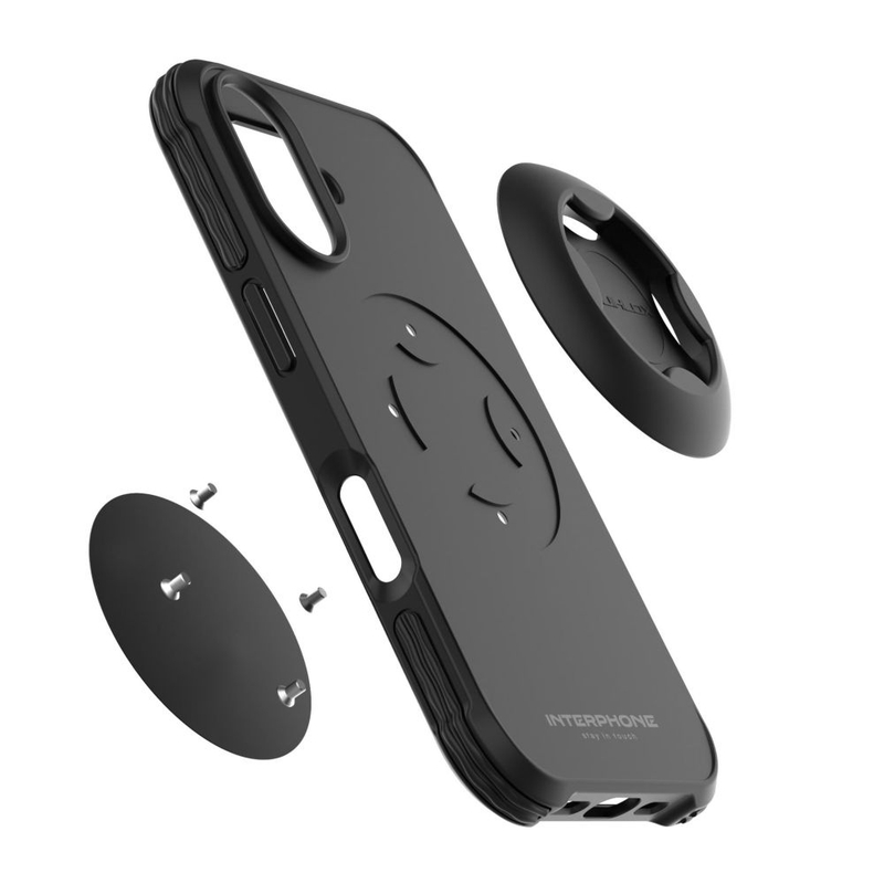 Ochranný kryt Interphone QUIKLOX Tetraforce pre Apple iPhone 16 čierny