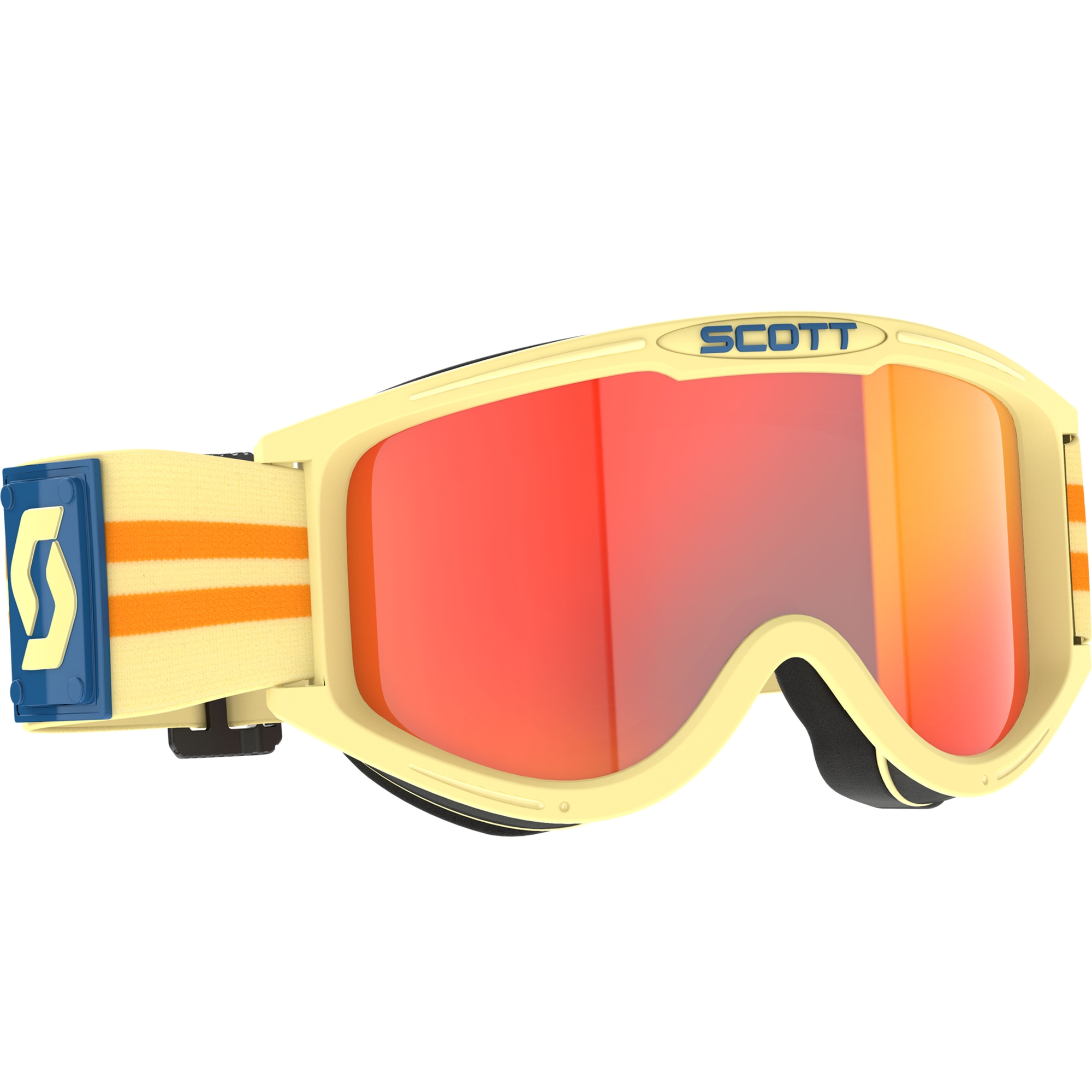 Motokrosové okuliare SCOTT 89X Era béžové s oranžovým plexi