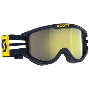 Motokrosové okuliare SCOTT 89X Era modro-biele so žltým chrómovým plexi