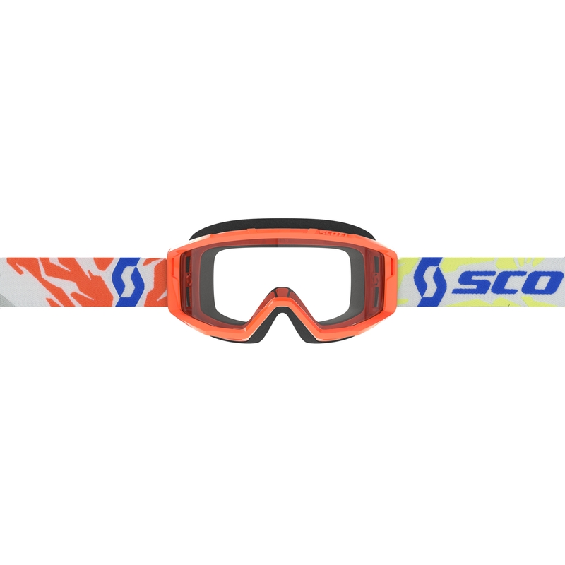 Detské motokrosové okuliare SCOTT Primal Youth oranžové s čírym plexi